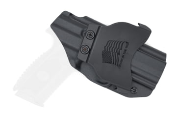 Image of Rounded OWB KYDEX Paddle Holster, FNH 509 Compact, Left Hand, Black, FNS-FN509CMPCT-BK-LH-OWBPDL