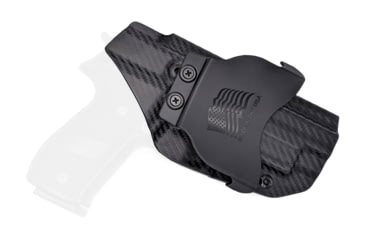 Image of Rounded OWB Paddle Holster, Sig Sauer P365, Right Hand, Carbon Fiber, SSR-P365-CF-RH-OWBPDL-RMR
