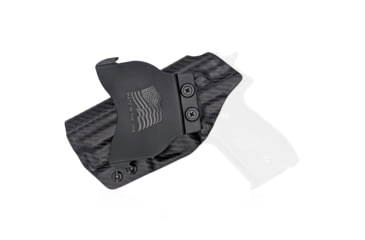 Image of Rounded OWB KYDEX Paddle Holster, Sig Sauer P229 w/Rail, Left Hand, Black, SSR-P229WRL-BK-LH-OWBPDL