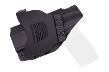 Image of Rounded OWB KYDEX Paddle Holster, Springfield Hellcat, Right Hand, Black, SFA-HELLCAT-BK-RH-OWBPDL