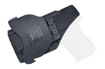 Image of Rounded OWB KYDEX Paddle Holster, Springfield XD-S 3.3in, Right Hand, Carbon Fiber, SFA-XDS33-CF-RH-OWBPDL