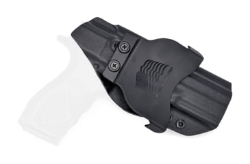 Image of Rounded OWB KYDEX Paddle Holster, Taurus TH9/TH40 Full Size, Left Hand, Black, TRS-TH9TH40-BK-LH-OWBPDL
