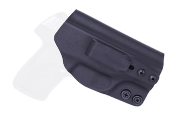 Image of Rounded Tuckable IWB KYDEX Holster, Ruger LC9/LC9s/LC380/EC9s, Ambidextrous, Black, RGR-LC9LC380-BK-TUCK