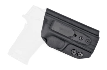 Image of Rounded Tuckable IWB KYDEX Holster, Smith &amp; Wesson M&amp;P SHIELD 9mm EZ, Right Hand, Black, SWN-MPSHIELD9EZ-BK-RH-TUCK