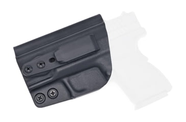 Image of Rounded Tuckable IWB KYDEX Holster, Springfield XD 3in Sub-Compact, Left Hand, Black, SFA-XD3SUB-BK-LH-TUCK