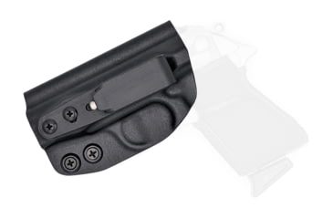 Image of Rounded Tuckable IWB KYDEX Holster, Walther PPK/S, Left Hand, Black, WTR-PPKS-BK-LH-TUCK