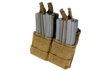 Image of Condor Outdoor Double Stacker Open-Top M4 Mag Pouch, Coyote Brown, MA43-498