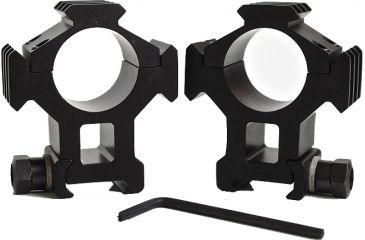 Image of CounterSniper Optics Scope Mount Set w/ Picatinny Rail - 30 MM Tall, Black DOH371