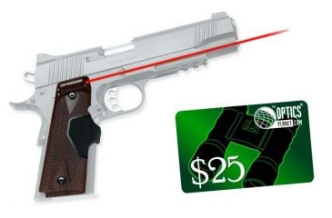 Image of Crimson Trace Lasergrip 1911 Government/Commander - Walnut Finish LG-401 P16 w/ 25 Dollar Email Gift Certificate