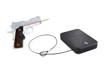 Image of Crimson Trace Master Series LaserGrip Walnut Laser Sight Grip for 1911 Compact Handguns &amp; FREE Nanovault NV 200 Hand Gun Safe