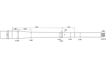 Image of Criterion Barrels 16in AR-10 Mid Length Nitrided Gas System Barrel, .308 M118 LR, 1-10 Twist, Black, 1016S-HYM-N
