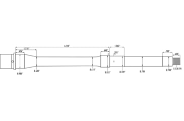 Image of Criterion Barrels AR-15 Barrel, Hybrid Contour, .223 Wylde, 10.5 inch, Carbine Length,1-8 Twist, 1/2x28 Thread, Chrome Lined Finish, 100, Black, 15100-HY6