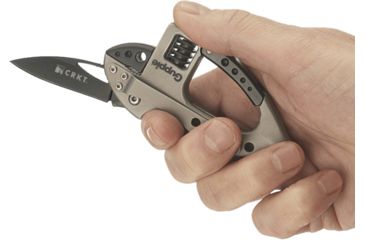 Image of CRKT Columbia River Guppie Multi-Tool with Caribiner Gate, Adjustable Wrench, Bit Carrier Plus, Bead Blasted, 9070