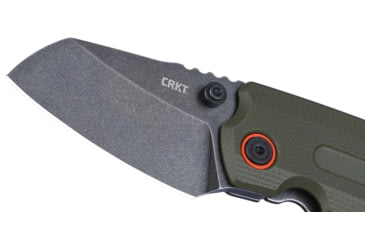 Image of CRKT Overland Compact Folding Knife, 2.24in, D2 Tool Steel Blade, Drop Point Blade, OD Green Micarta Handle, 6277