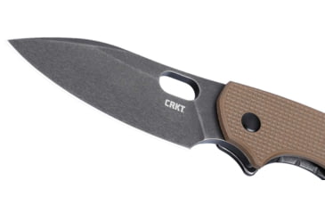 Image of CRKT Pilar III Folding Knife, 2.97in, 8Cr13MoV Stainless Steel Blade, Sheepsfoot Blade, Brown G10 Handle, 5317B