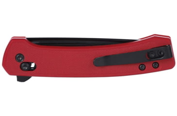 Image of CRKT Q Compact Folding Knife, 3.05in, 14C28N, Drop Point Blade, Red G10 Handle, 7075R