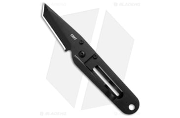Image of CRKT Kiss Folding Knife, 3in, 8Cr13MoV Stainless Steel Blade, Drop Point Blade, Black Handle, 5500KN