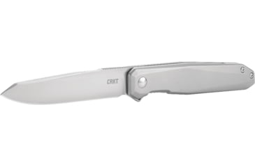 Image of CRKT Facet 3.37in Folding Knife, Sheepsfoot, Plain Satin D2 Steel Blade, Stainless Steel Handle, K230XXP