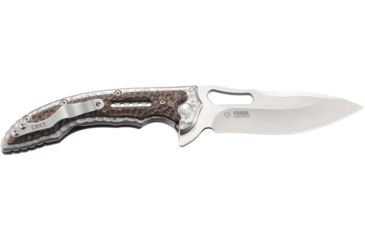 Image of CRKT Ikoma Fossil - 3.96in. Plain Blade, IKBS, Stainless Steel &amp; G10 Scales, Clip 5470