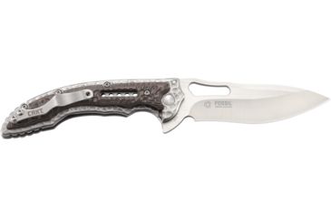 Image of CRKT Ikoma Fossil Small - 3.41in. Plain Blade, IKBS, Stainless Steel &amp; G10 Scales, Clip 5460