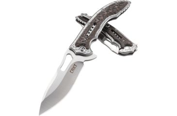 Image of CRKT Ikoma Fossil Small - 3.41in. Plain Blade, IKBS, Stainless Steel &amp; G10 Scales, Clip 5460