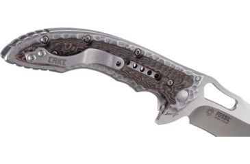Image of CRKT Ikoma Fossil Small - 3.41in. Plain Blade, IKBS, Stainless Steel &amp; G10 Scales, Clip 5460