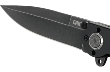 Image of CRKT M16-03DB Folding Knife by Kit Carson, 3.5in, D2 Steel, Stonewash Plain Blade, Black Matte Aluminum Handle, M1603DB