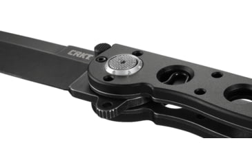 Image of CRKT M16-03DB Folding Knife by Kit Carson, 3.5in, D2 Steel, Stonewash Plain Blade, Black Matte Aluminum Handle, M1603DB