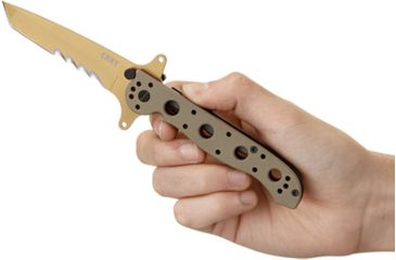 Image of CRKT M16-13 Carson Special Forces Desert Tanto Folding Knife, Tan Finish M16-13DSFG