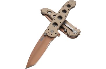 Image of CRKT M16-14 Big Dog Desert Tanto Copper Folding Knife, Triple Point Serrations, M16-14D