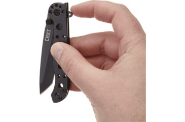 Image of CRKT M1610-SS Carson EDC Stainless Steel Tanto Folder Knife, Triple Point, Black EDP Blade M16-10KS