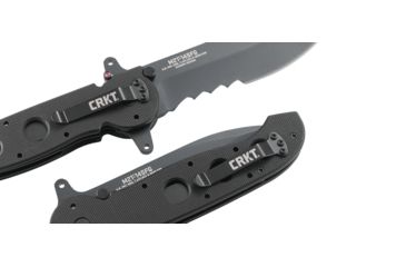 Image of CRKT M21 Folding Knife, Drop Point Veff Combo Edge, Black TitanNitride Blade/Handle M21-14SFG