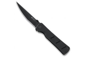 Image of CRKT Otanashi noh Ken - 4.52in. Black Blade with Veff Serrations, Black Handle 2916