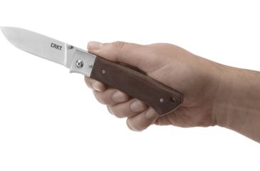 Image of CRKT Torreya by Steve Jernigan Folding Knife,3.6in Satin Drop Point Blade,Brown Resin Infused Fiber Handle 2879