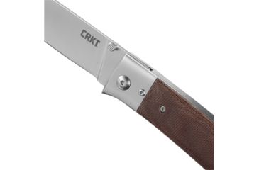 Image of CRKT Torreya by Steve Jernigan Folding Knife,3.6in Satin Drop Point Blade,Brown Resin Infused Fiber Handle 2879