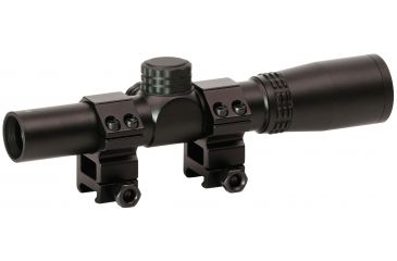 Image of CenterPoint 2x20mm Pistol Scope w/Picatinny Rings, Duplex Reticle, 1in Tube, Black, 72004