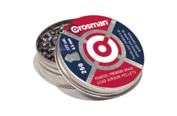 Image of Crosman .177 Caliber Pointed Pellets, 250 Pack, Grey, P177