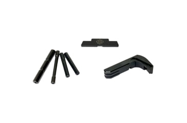 Image of Cross Armory 3-Piece Gen 1-3 P80 Upgrade Kits w/4-Pin Set, Extended Metal Mag Catch, Extended Slide Lock, Black, Small, CRP80OKBK