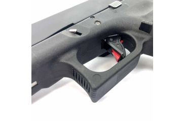 Image of Cross Armory Glock Gen 1-4 Performance Drop In Trigger, 9mm, Aluminum Finish, Black/Red, Small, CRGTDI