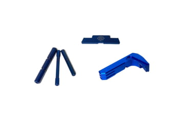 Image of Cross Armory Glock 3-Piece Kit, 3 Pin Set, Extended Mag Catch, Extended Slide Lock, Gen 1-3, Blue, Small, CRGOKBL