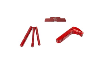 Image of Cross Armory Glock 3-Piece Kit, 3 Pin Set, Extended Mag Catch, Extended Slide Lock, Gen 1-3, Red, CRGOKRD