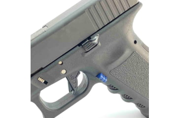 Image of Cross Armory Glock Gen 1-3 Enhanced Flat Faced Trigger w/Bar, 9mm, Aluminum, Black/Black Safety, crGTb-bk