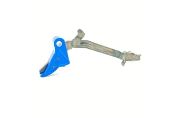 Image of Cross Armory Glock Gen 1-3 Enhanced Flat Faced Trigger w/Bar, 9mm, Aluminum, Blue/Black, crGTb-bl-bk