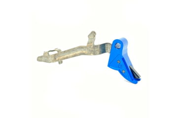 Image of Cross Armory Glock Gen 1-3 Enhanced Flat Faced Trigger w/Bar, 9mm, Aluminum, Blue/Black, Small, crGTb-bl-bk