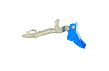 Image of Cross Armory Glock Gen 1-3 Enhanced Flat Faced Trigger w/Bar, 9mm, Aluminum, Blue/Blue, Small, crGTb-bl