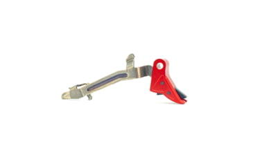 Image of Cross Armory Glock Gen 1-3 Enhanced Flat Faced Trigger w/Bar, 9mm, Aluminum, Red/Black, Small, crGTb-rd-bk
