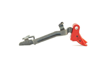 Image of Cross Armory Glock Gen 1-3 Enhanced Flat Faced Trigger w/Bar, 9mm, Aluminum, Red/Red, Small, crGTb-rd