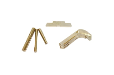 Image of Cross Armory Glock Operator Kit, 3-Piece Generation 1-3 w/ 3-Pin Set, Extended Metal Mag Catch, Extended Slide Lock, Silver, Small, CRGOKSV