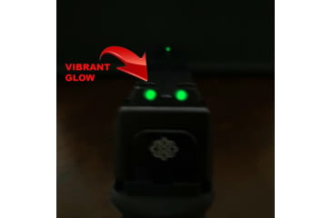 Image of USED Cross Armory Glow-In-The-Dark Pistol Sights, Black, Tall, crGSt-bk, EDEMO2, Used, Condition Like New, Open Box