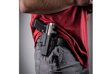 Image of Crucial Concealment Covert OWB Kydex Holster, Taurus G3, Right Hand, Black, 1229